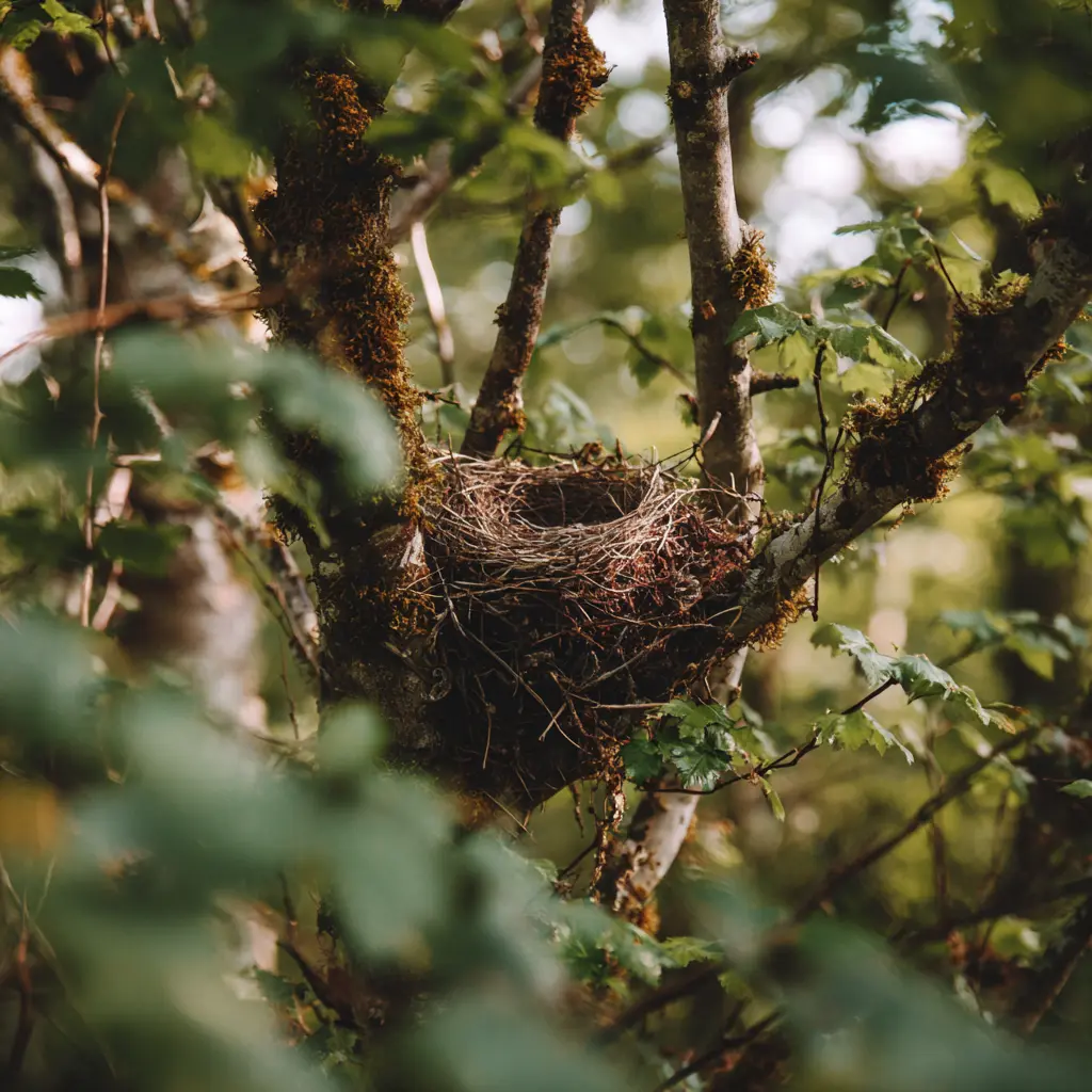 A birds nest in surrey woodland