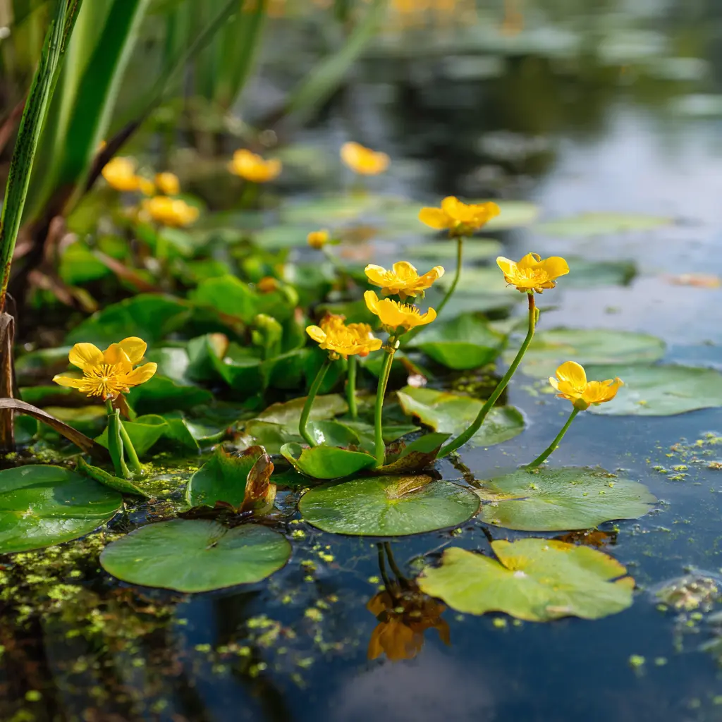 Nymphoides on a surrey pond